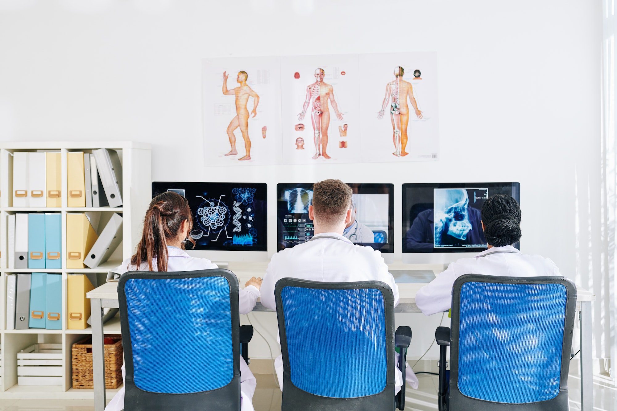 Medical students watching webinar
